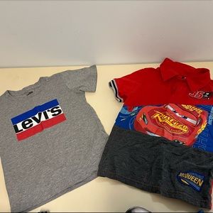 2 shirts Disney and Levi’s